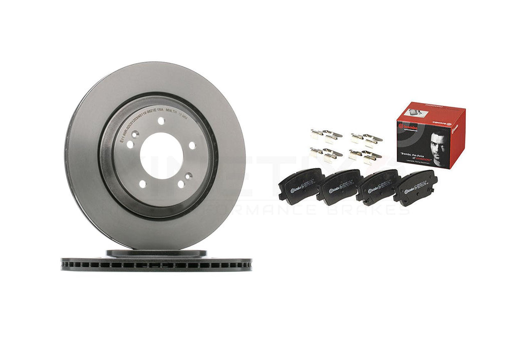 FOR HYUNDAI I30 N KONA N 2017- REAR HIGH CARBON BRAKE DISCS BREMBO PADS 314mm