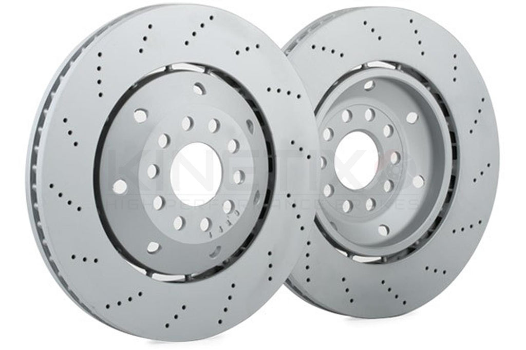 FOR AUDI RS6 C5 DRILLED FRONT BRAKE DISCS PAIR 365mm 4B3615301E 4B3615302A 02-05
