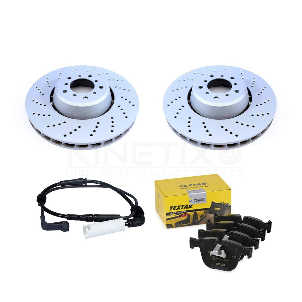FOR BMW M5 E60 E61 M6 E63 E64 REAR LEFT RIGHT BRAKE DISCS TEXTAR OEM PADS 370mm