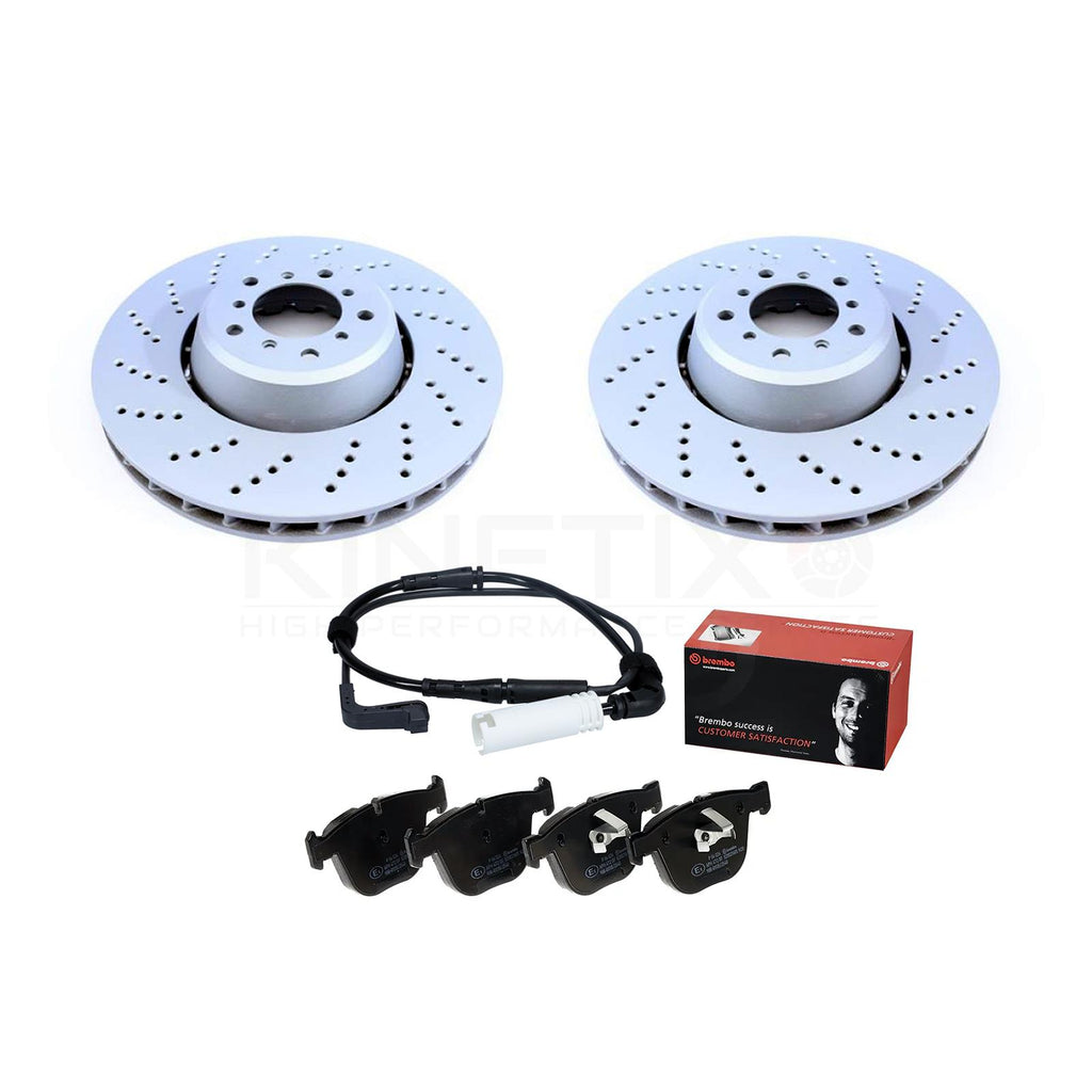 FOR BMW M5 E60 E61 M6 E63 E64 REAR LEFT RIGHT BRAKE DISCS BREMBO PADS 370mm