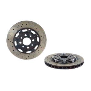 FOR ABARTH 500 FRONT GENUINE BREMBO TWO PIECE FLOATING BRAKE DISCS PAIR 305mm