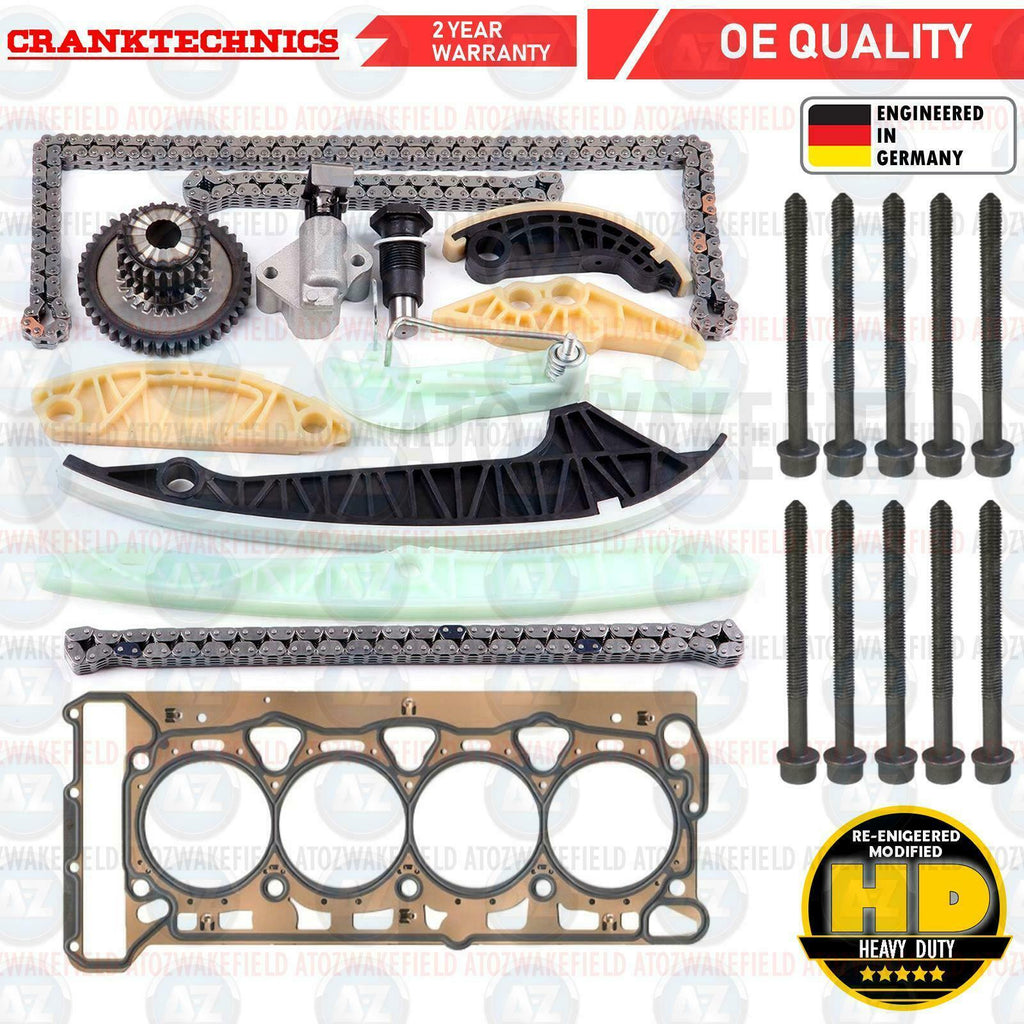 FOR AUDI 2.0 TFSi CAEB CDNC CPMA TIMING CHAIN KIT HEAD GASKET BOLTS A4 A5 A6 Q5