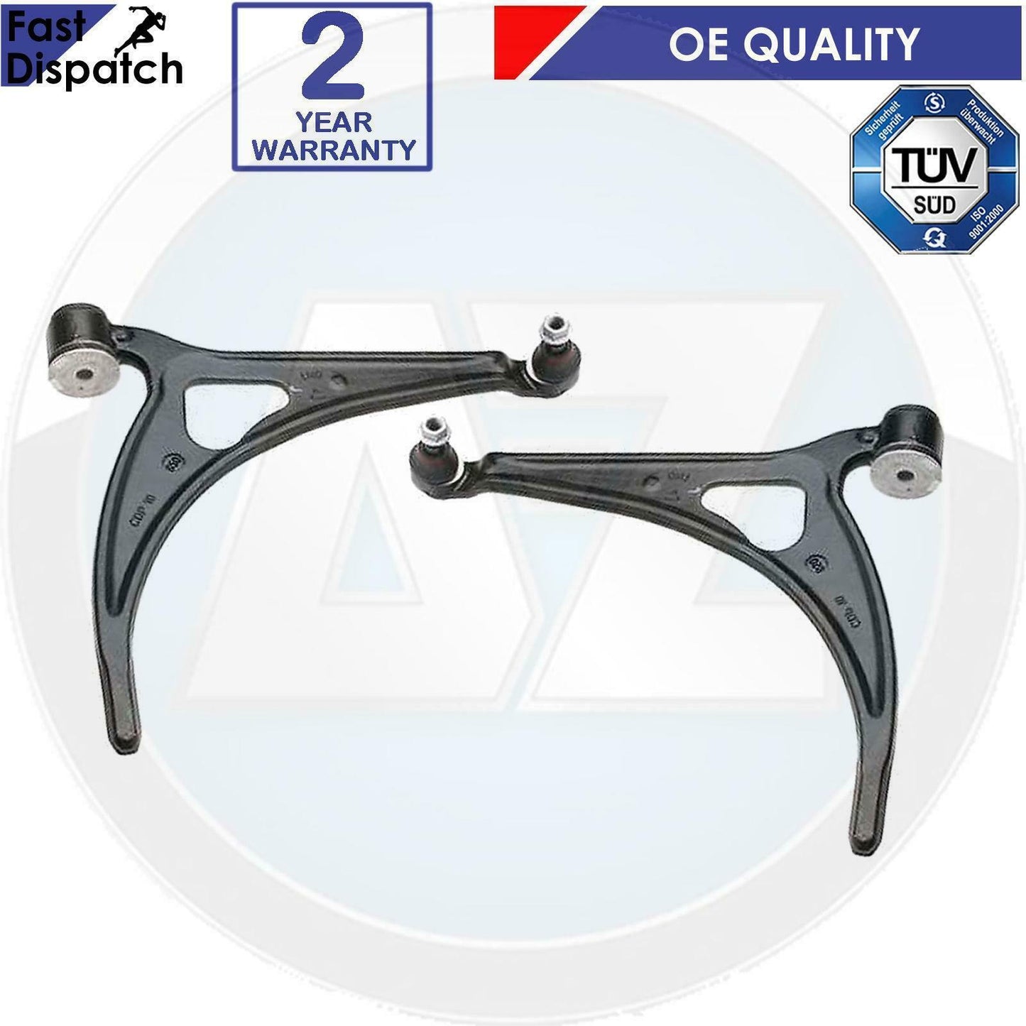 FOR AUDI A2 FRONT LOWER AXLE LEFT RIGHT SUSPENSION WISHBONE CONTROL ARM ARMS SET