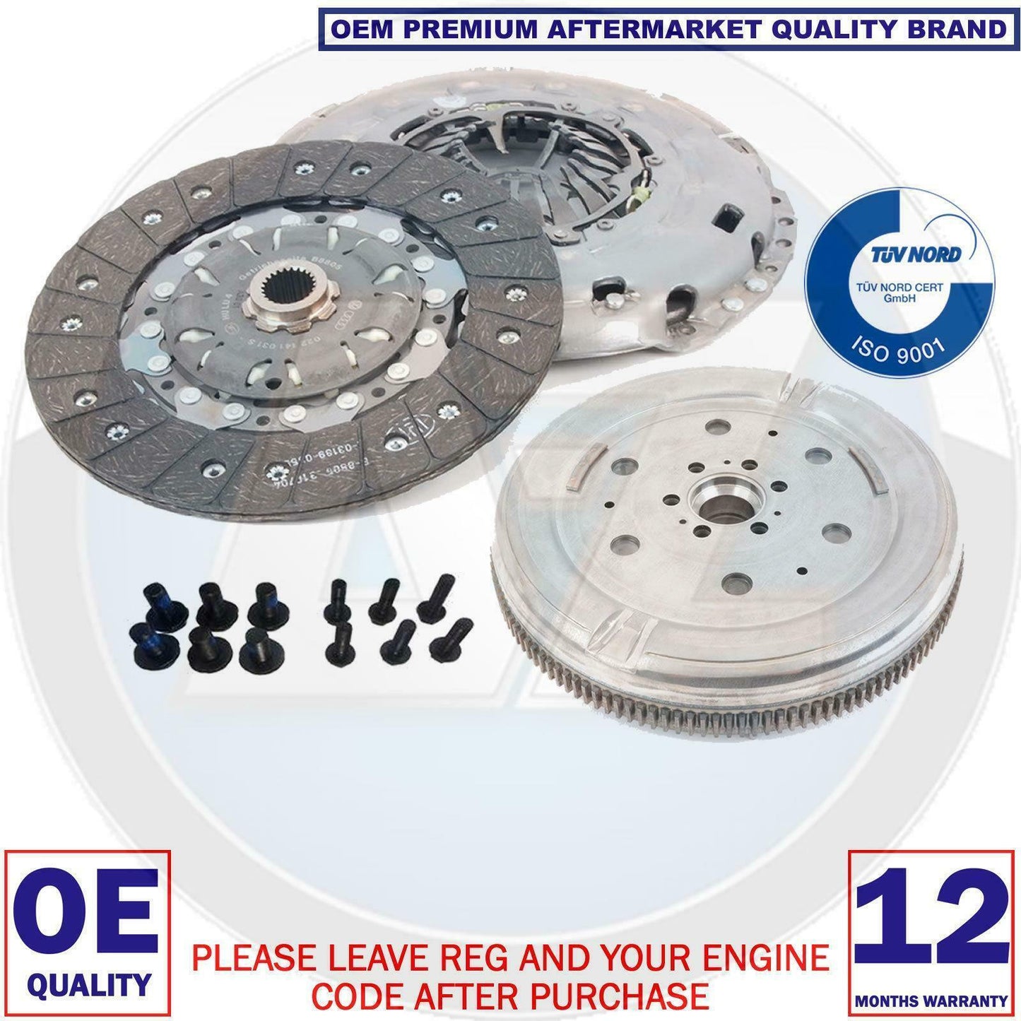 FOR AUDI A3 VW GOLF PASSAT 2.0 TDi DUALMASS TO SOLID FLYWHEEL CLUTCH CONVERSION