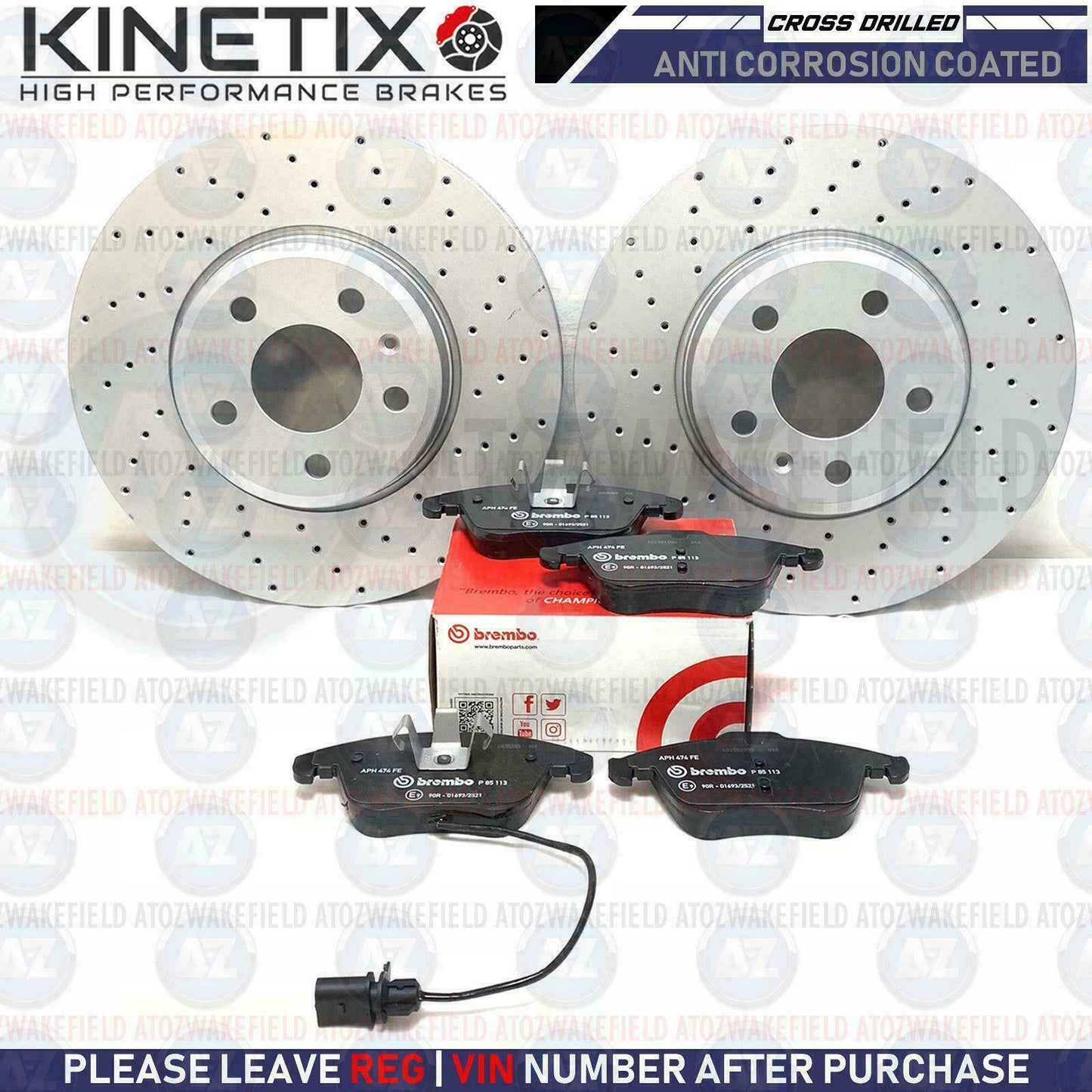 FOR AUDI A4 ALLROAD 2.0 TDI B8 DRILLED FRONT BRAKE DISCS BREMBO PADS 314mm