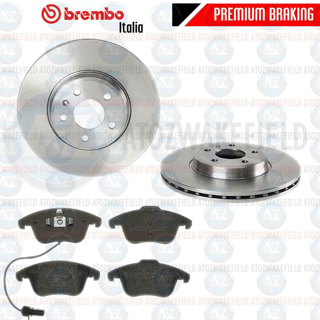 FOR AUDI A4 B8 A5 2008- FRONT GENUINE OEM BREMBO BRAKE DISCS AND PADS SET 314mm