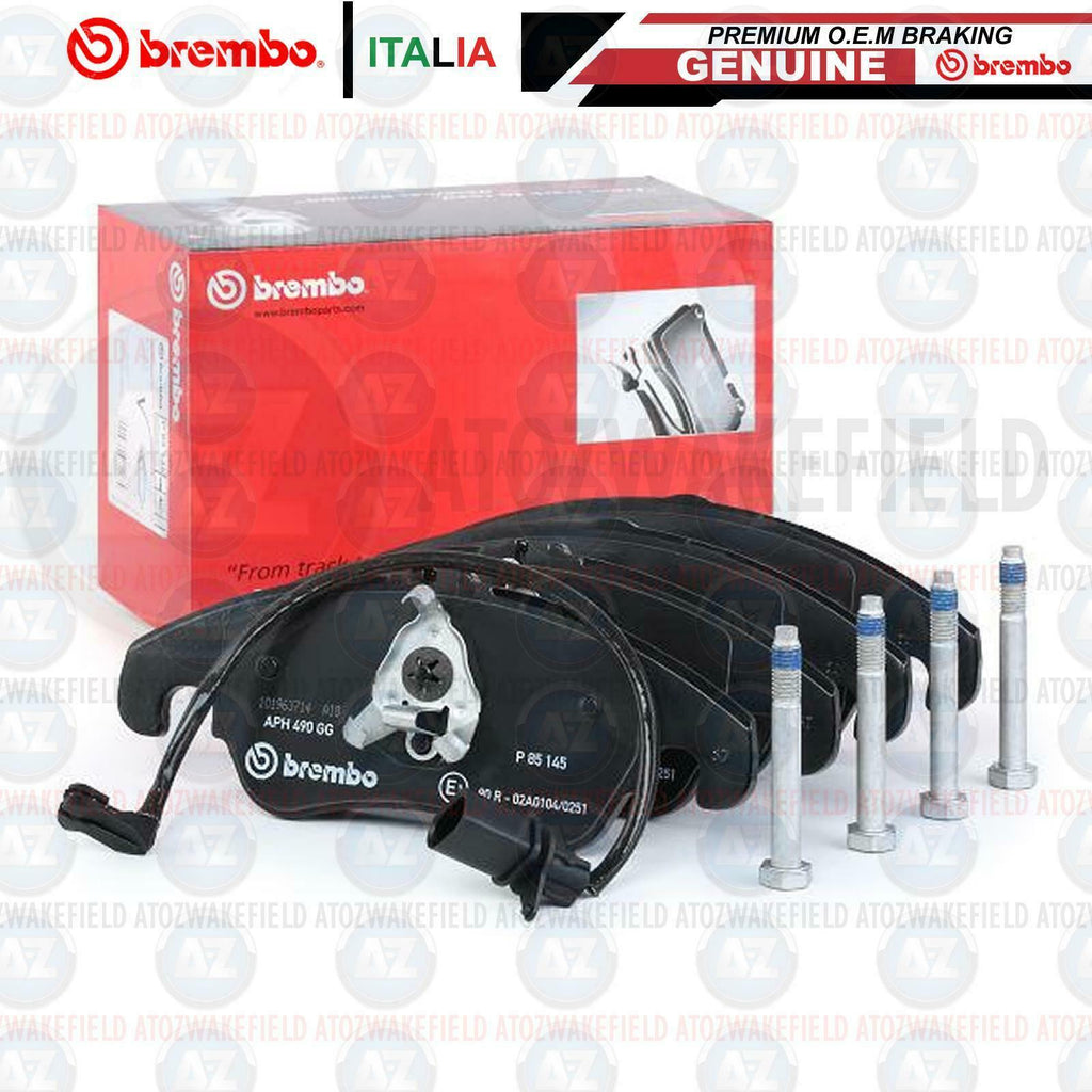 FOR AUDI A6 A7 Q5 FRONT GENUINE BREMBO BRAKE PADS WIRE SENSOR P85145