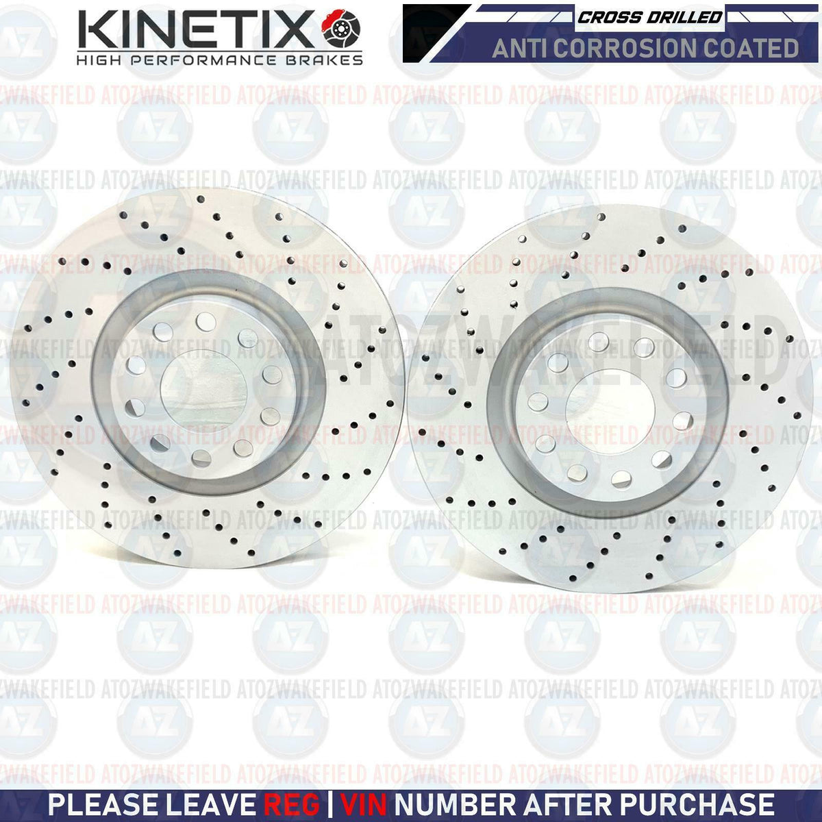 FOR AUDI A8 4.0 TDI (D3) FRONT CROSS DRILLED BRAKE DISCS PADS WEAR SENSOR 360mm