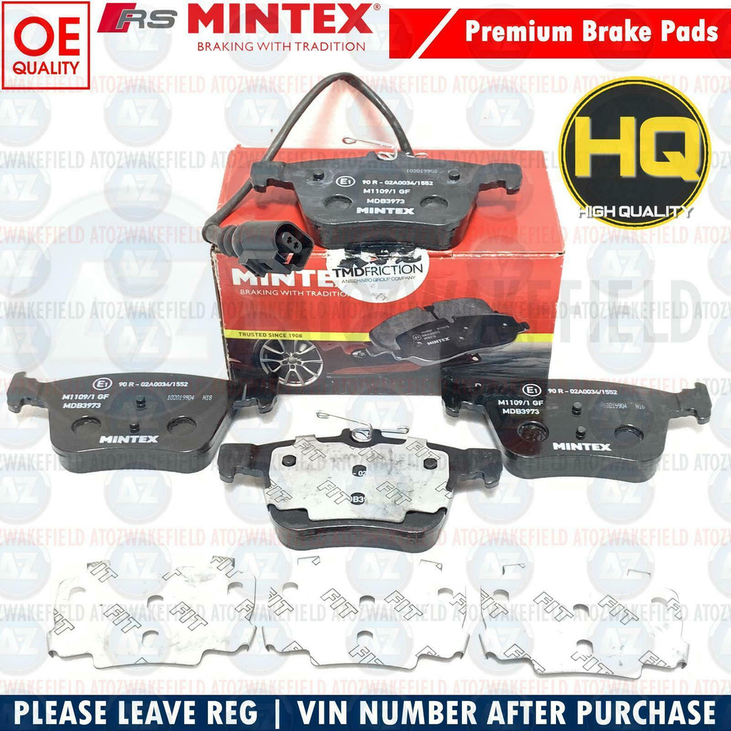 FOR AUDI RS3 TTRS TT RS REAR PREMIUM MINTEX BRAKE PADS WIRE SENSOR 8V0698451G