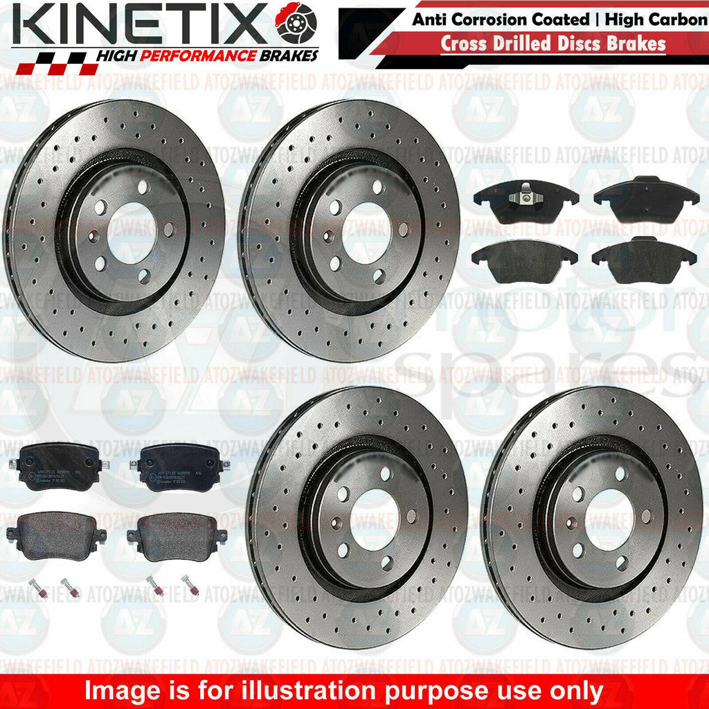FOR AUDI S1 QUATTRO 2014-2018 FRONT REAR DRILLED BRAKE DISCS PADS 310mm 272mm