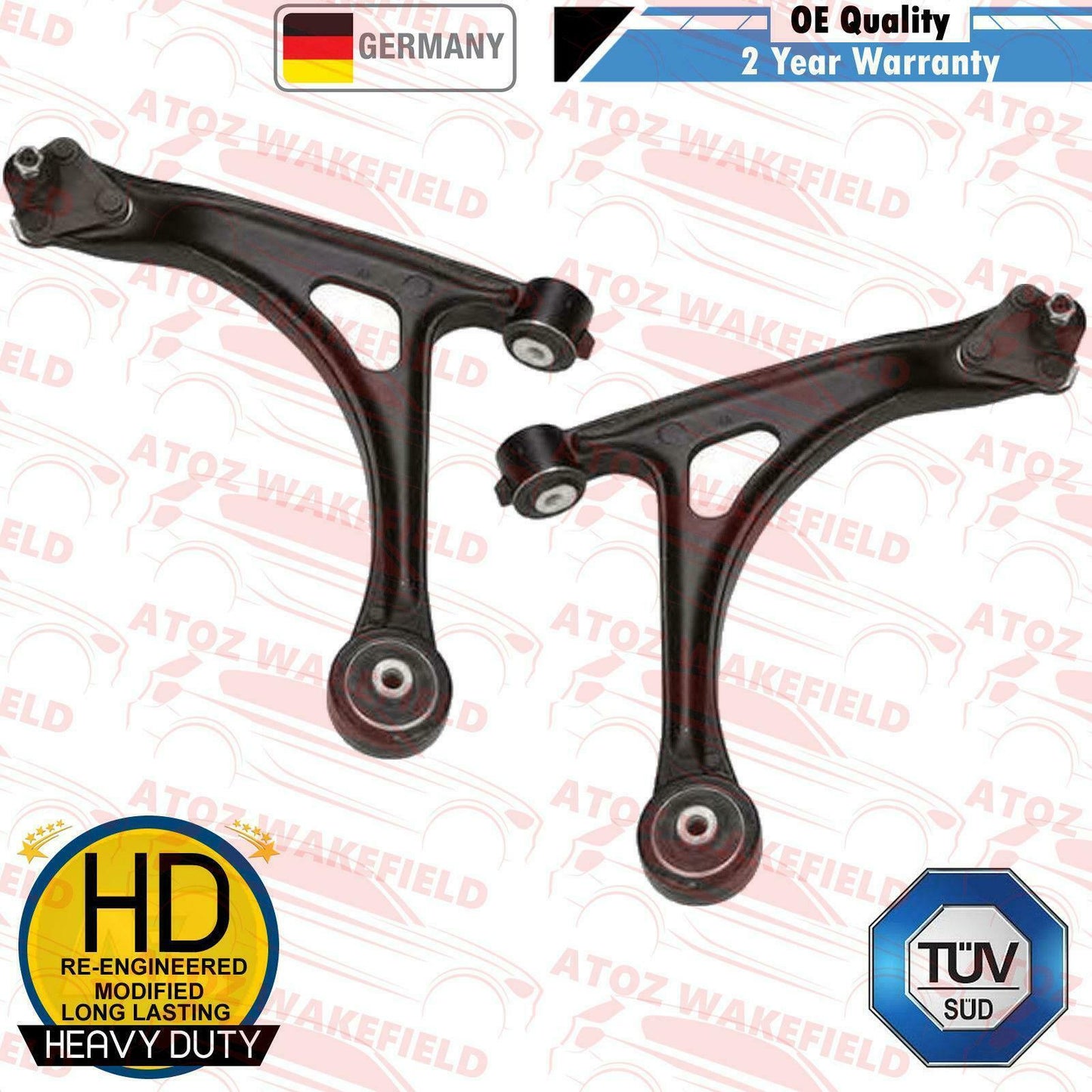 FOR AUDI S3 TT GOLF MK4 R32 FRONT LOWER LEFT RIGHT SUSPENSION WISHBONE ARMS PAIR