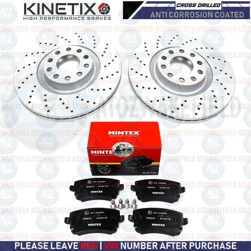 FOR AUDI S4 4.2 V8 B6 B7 -2008 REAR DRILLED PERFORMANCE BRAKE DISCS PADS 300mm
