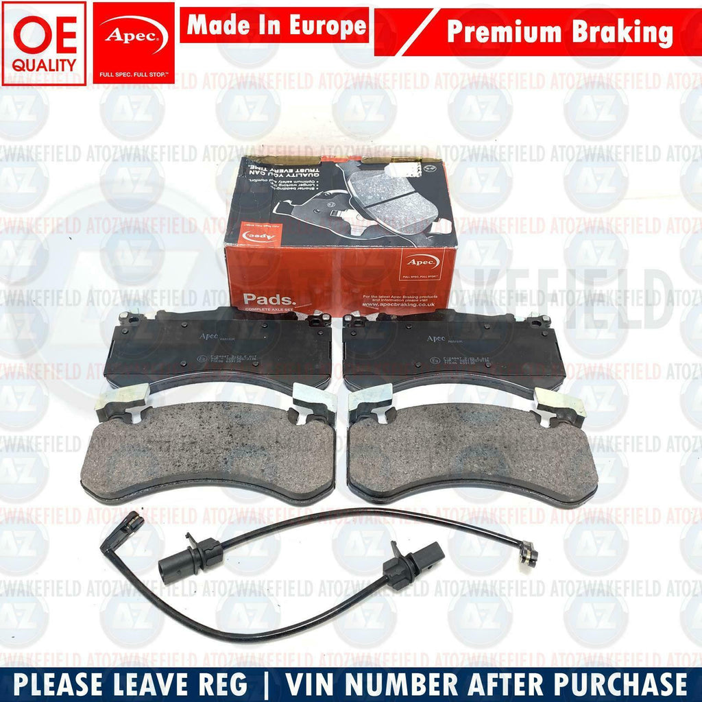FOR AUDI S6 S7 S8 FRONT PREMIUM QUALITY APEC BRAKE PADS SENSORS (BREMBO) 400mm