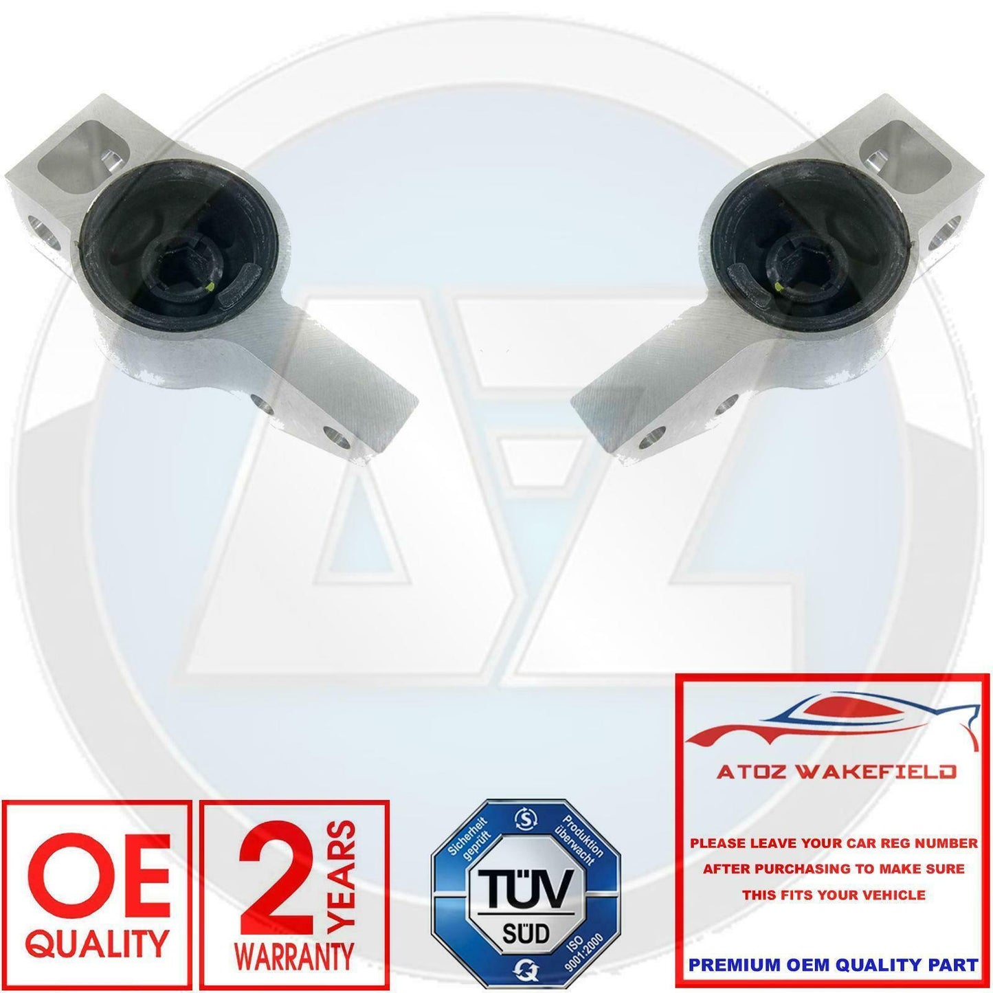 FOR AUDI SEAT SKODA VW FRONT AXLE LEFT RIGHT SUSPENSION WISHBONE ARM BUSH BUSHES