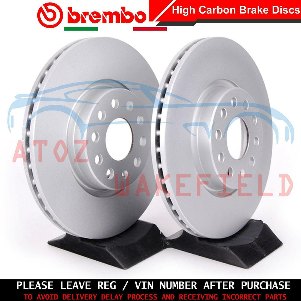FOR AUDI SEAT SKODA VW FRONT GENUINE BREMBO HIGH CARBON BRAKE DISCS PAIR 312mm