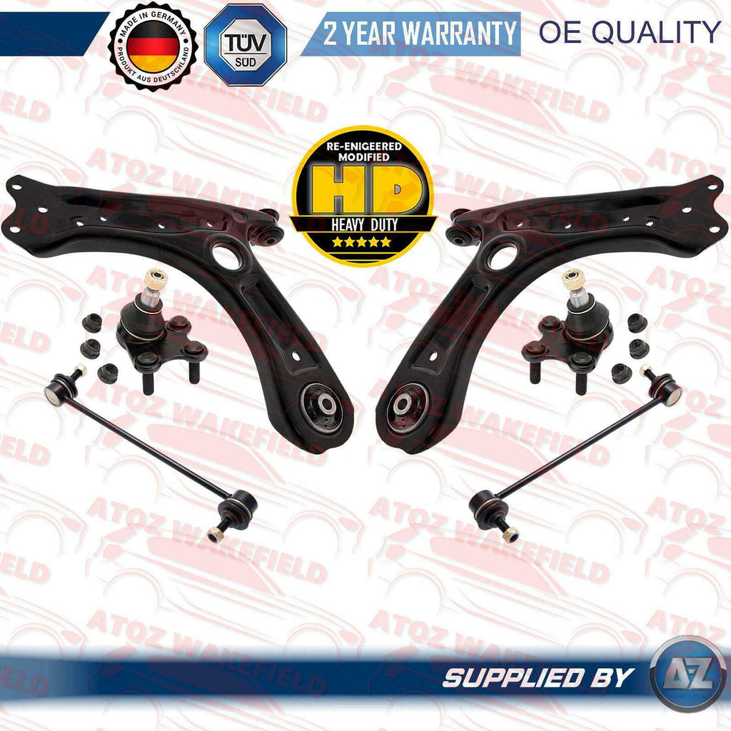AUDI A1 VW POLO FRONT AXLE SUSPENSION WISHBONE CONTROL ARMS & STABILISER LINKS