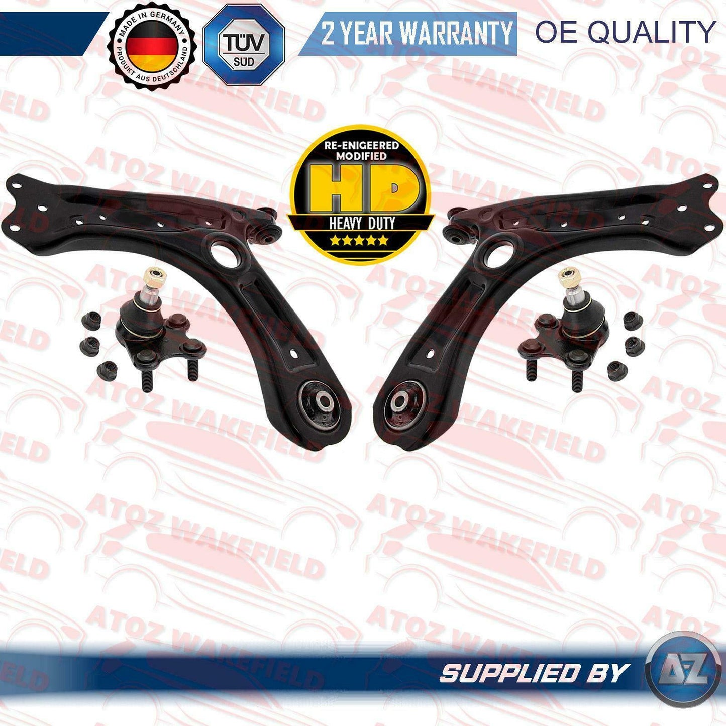 AUDI A1 VW POLO FRONT AXLE SUSPENSION WISHBONE CONTROL ARMS & STABILISER LINKS