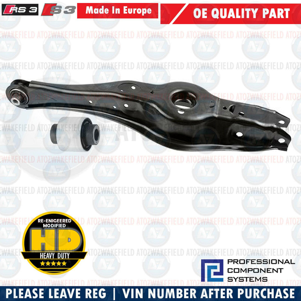 FOR AUDI SQ2 S3 RS3 REAR AXLE LOWER SUSPENSION WISHBONE TRACK CONTROL ARM & BUSH