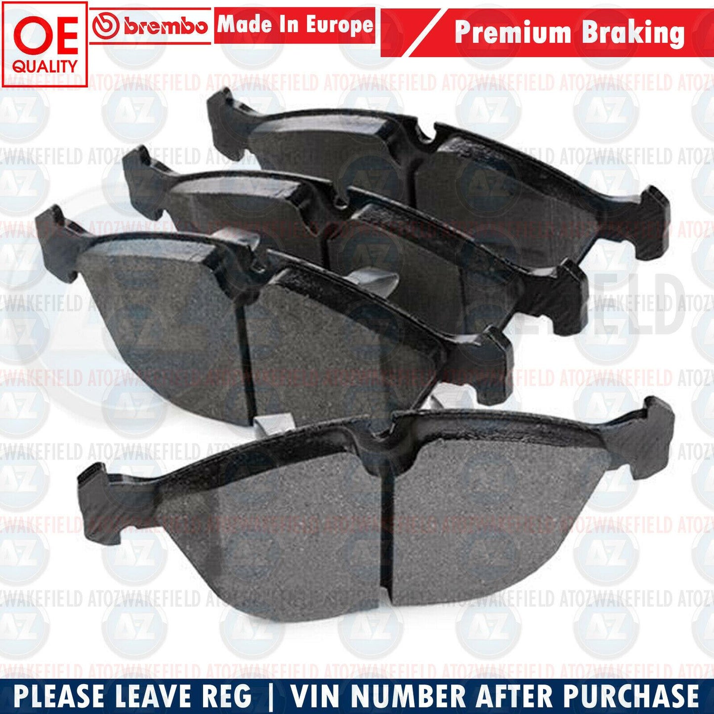 FOR VW PASSAT 4.0 W8 B5 FRONT GENUINE BREMBO BRAKE PADS SET