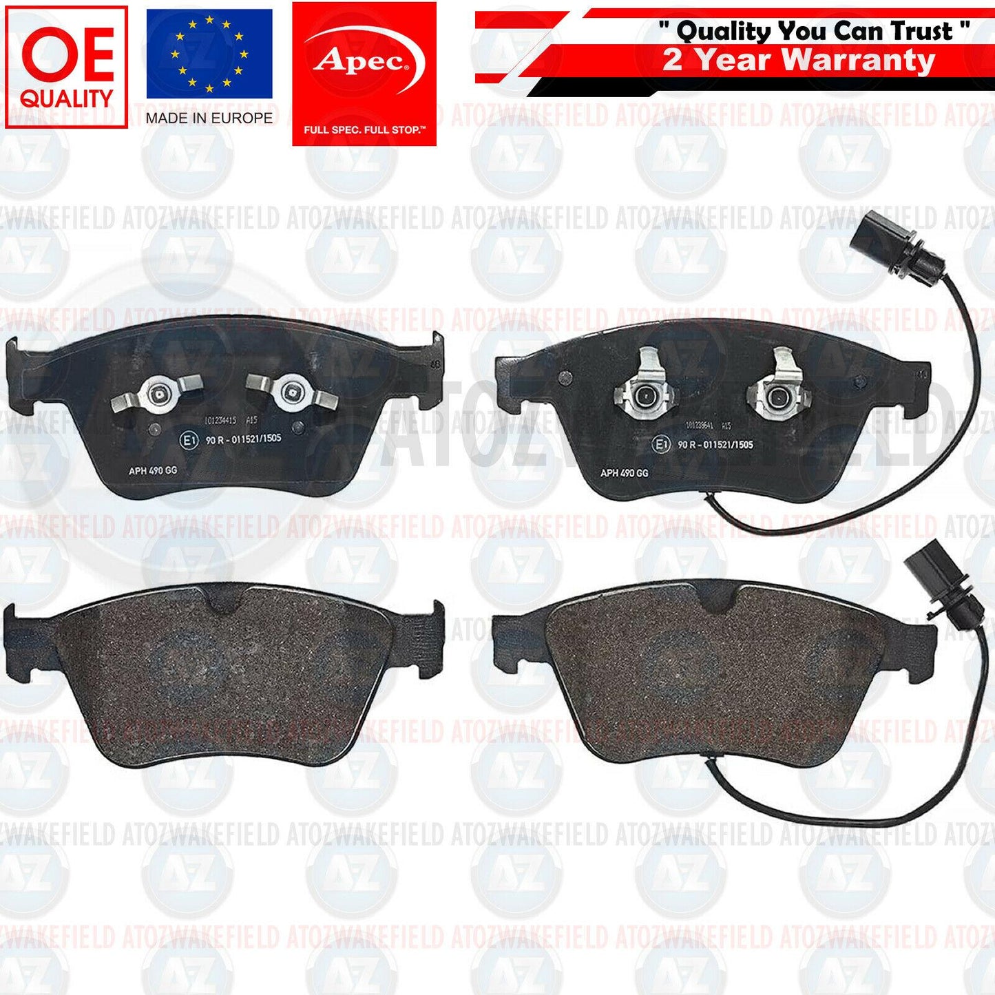 FOR BENTLEY CONTINENTAL FLYING SPUR FRONT OE QUALITY APEC BRAKE PADS SET