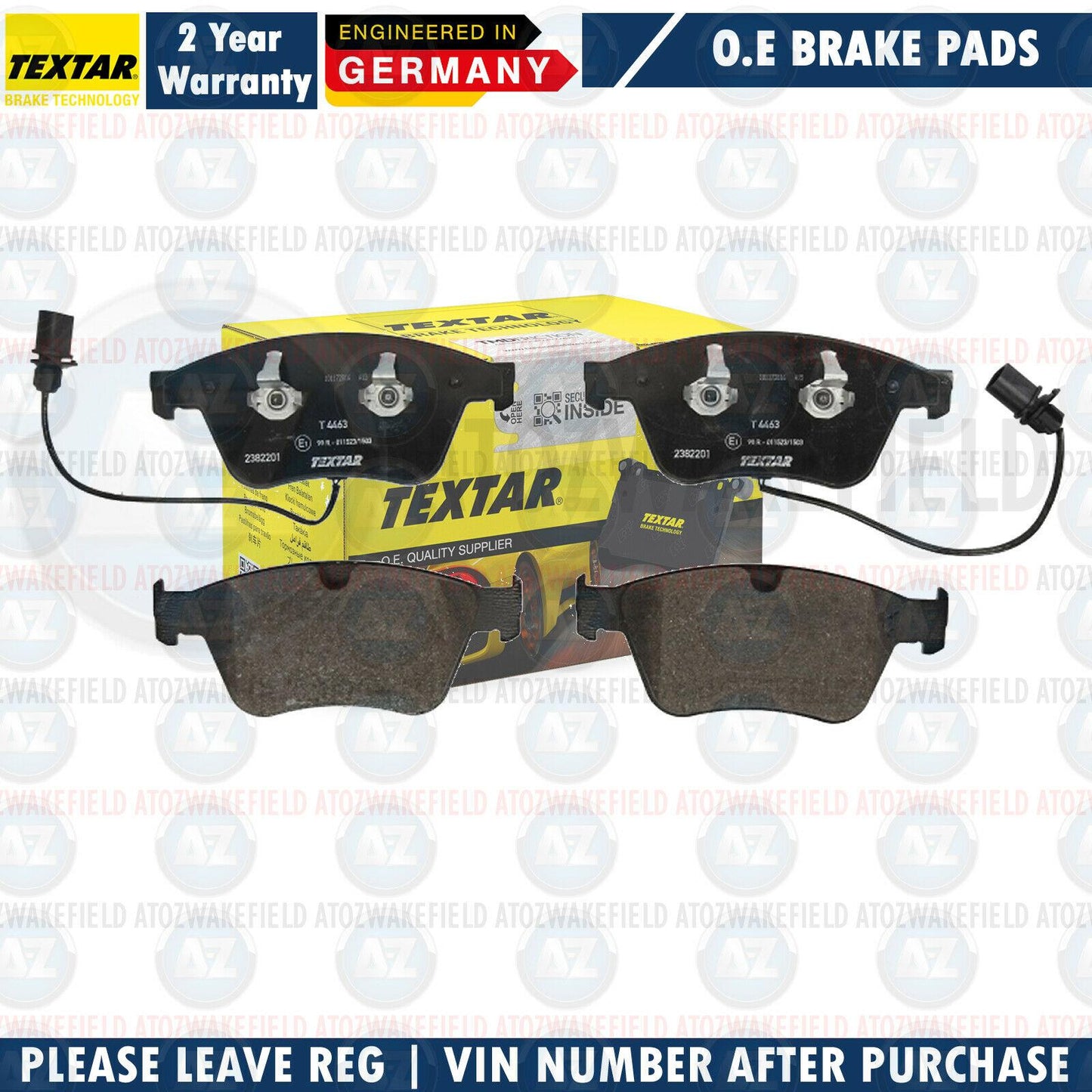 FOR BENTLEY CONTINENTAL FLYING SPUR GT 6.0 FRONT GENUINE TEXTAR BRAKE PADS SET