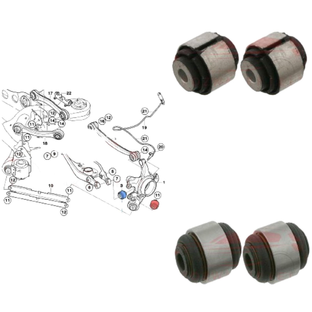 FOR BMW 1 3 SERIES REAR LOWER AXLE HUB BUSHING BUSHES RUBBER MOUNTINGS NEW X4