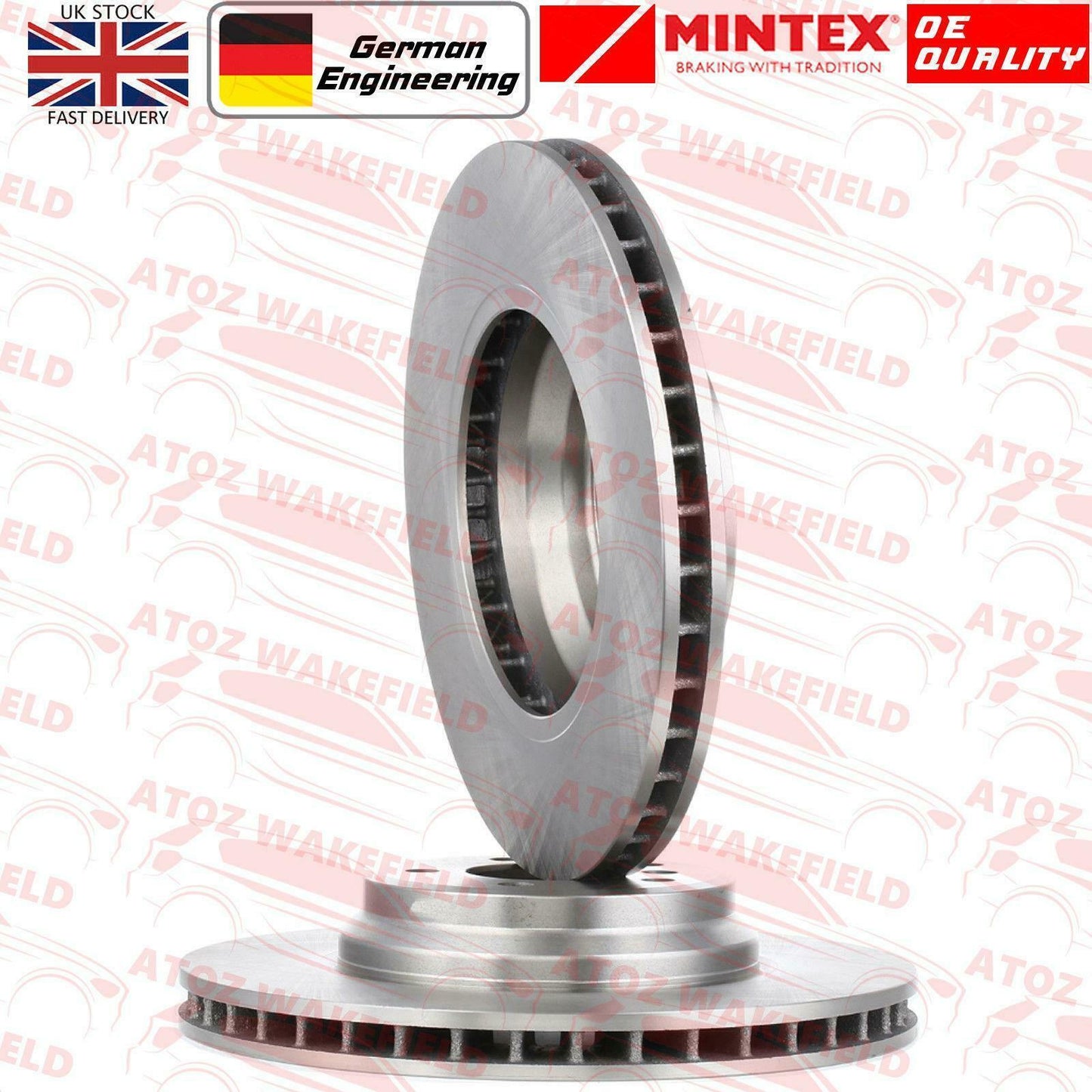FOR BMW 335i 335d M SPORT FRONT PREMIUM QUALITY MINTEX BRAKE DISCS PAIR 348mm