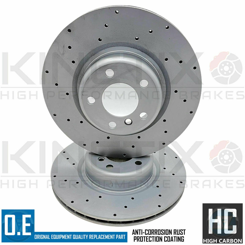 FOR BMW X4 M40i FRONT DRILLED PERFORMANCE BRAKE DISCS PAIR 348mm 2015-2018