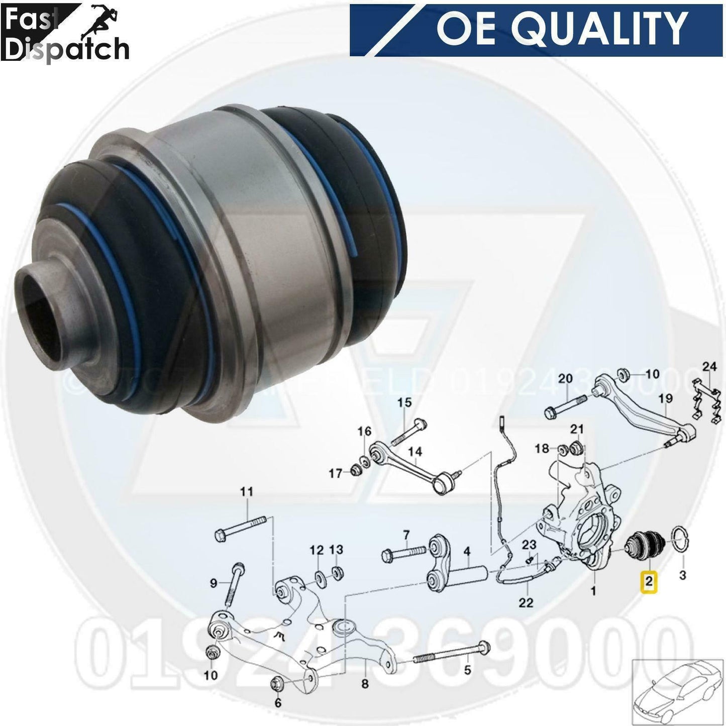 FOR BMW 5 6 7 SERIES X5 E53 REAR LOWER SUSPENSION ARM HUB BALL JOINT ROSE BUSH