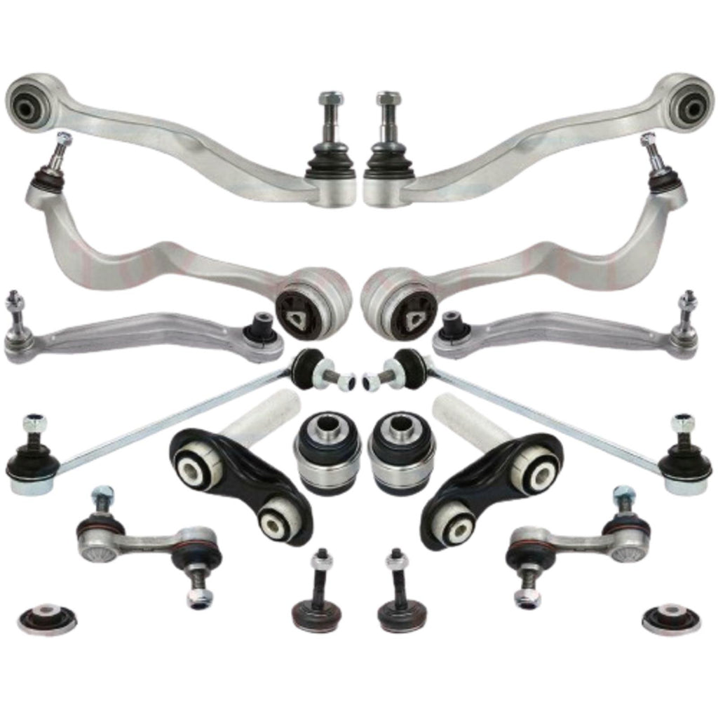 FOR BMW 5 E39 FRONT REAR UPPER LOWER SUSPENSION WISHBONES ARMS LINKS BUSHES KIT