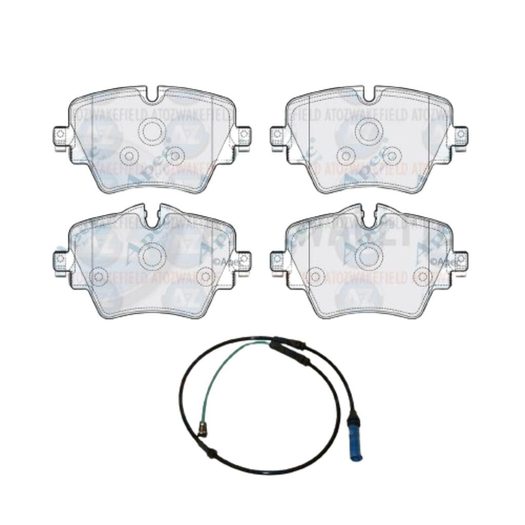 FOR BMW 5 SERIES 520d 520i G30 G31 FRONT PREMIUM APEC BRAKE PADS WIRE SENSOR