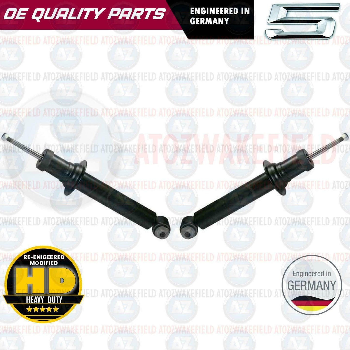 FOR BMW 5 SERIES E60 REAR AXLE SHOCKERS SHOCK ABSORBERS PAIR NON M SPORT MODELS