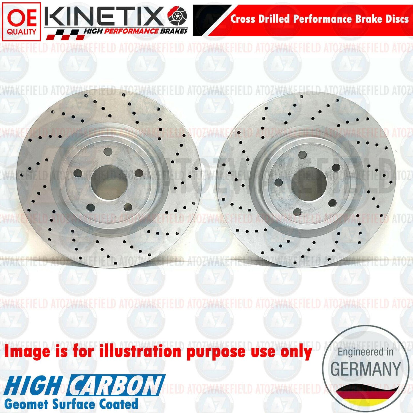 FOR BMW 550i F10 F11 FRONT REAR CROSS DRILLED BRAKE DISCS SENSOR 374mm 345mm