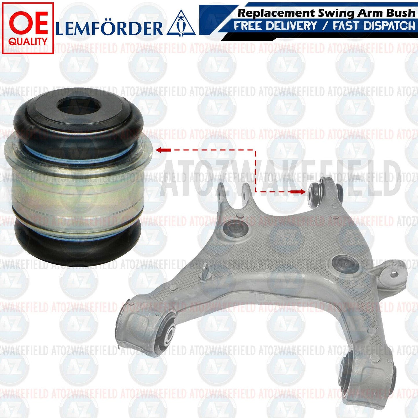 FOR BMW 5/6/7 SERIES M5 M6 REAR LOWER TRAILING CONTROL ARM BUSHES PAIR