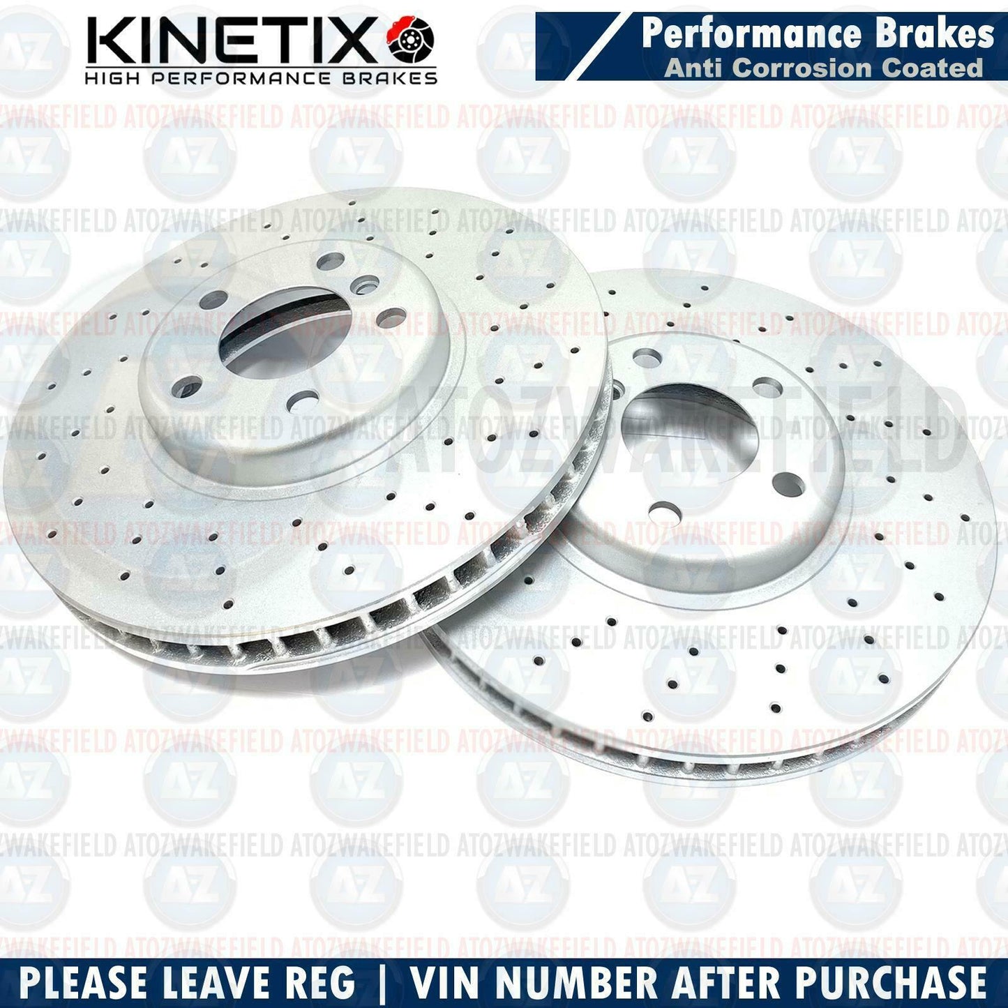 FOR BMW X2 25d M SPORT FRONT DRILLED PERFORMANCE BRAKE DISCS PAIR 330mm COATED