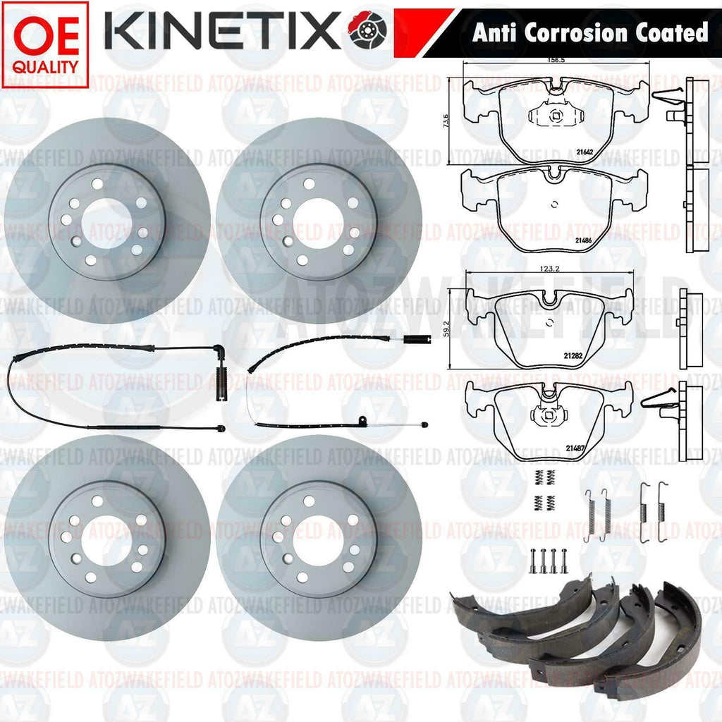 FOR BMW X5 E53 FRONT REAR BRAKE DISCS PADS WIRE SENSORS PARKING HANDBRAKE SHOES
