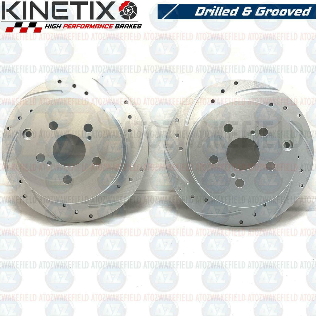FOR TOYOTA CELICA 1.8 VVTI PRIUS 1.5 REAR BRAKE DISCS SPORT DRILLED AND GROOVED