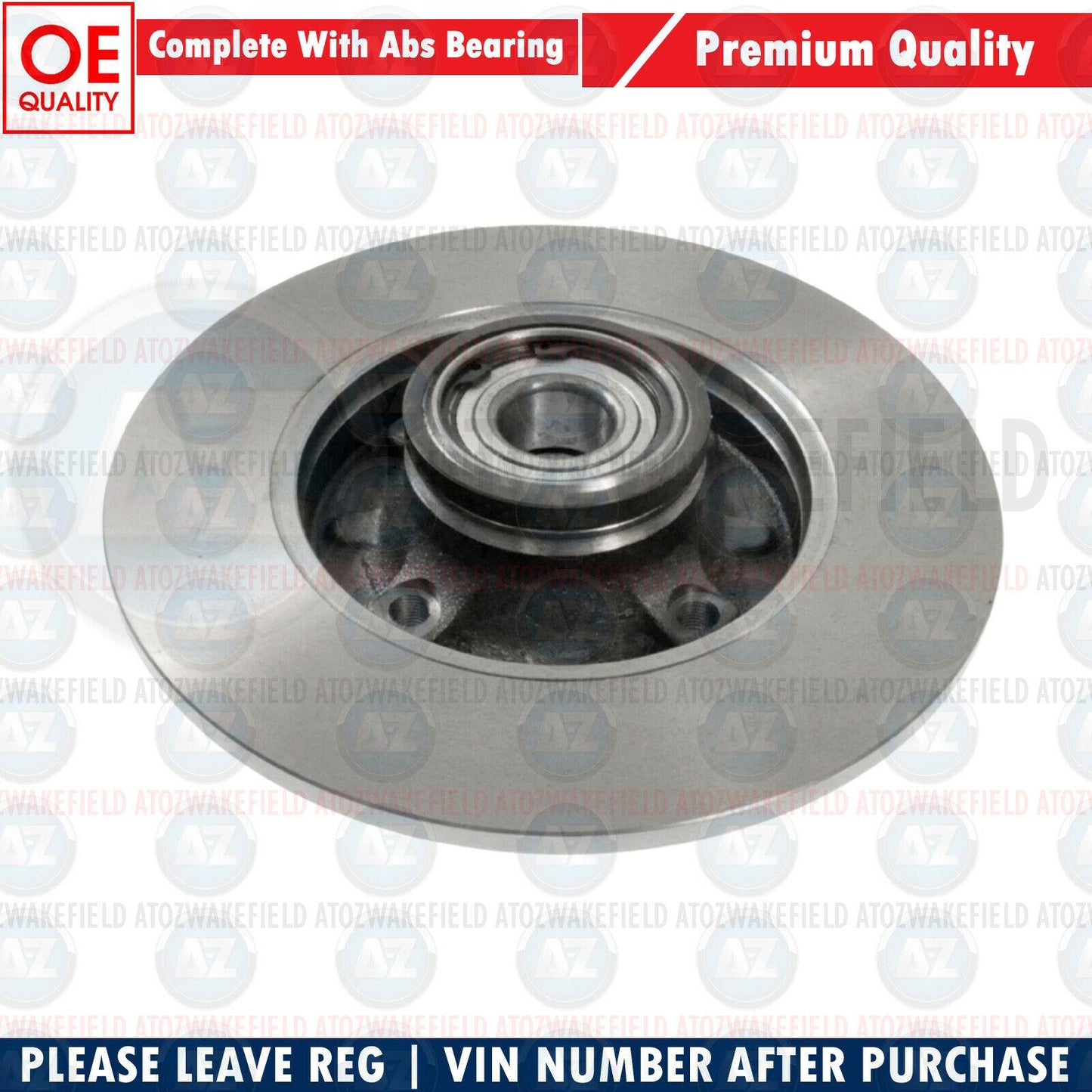 FOR CITROEN PEUGEOT VAUXHALL OPEL REAR BRAKE DISCS ABS BEARINGS RING PAIR 249mm