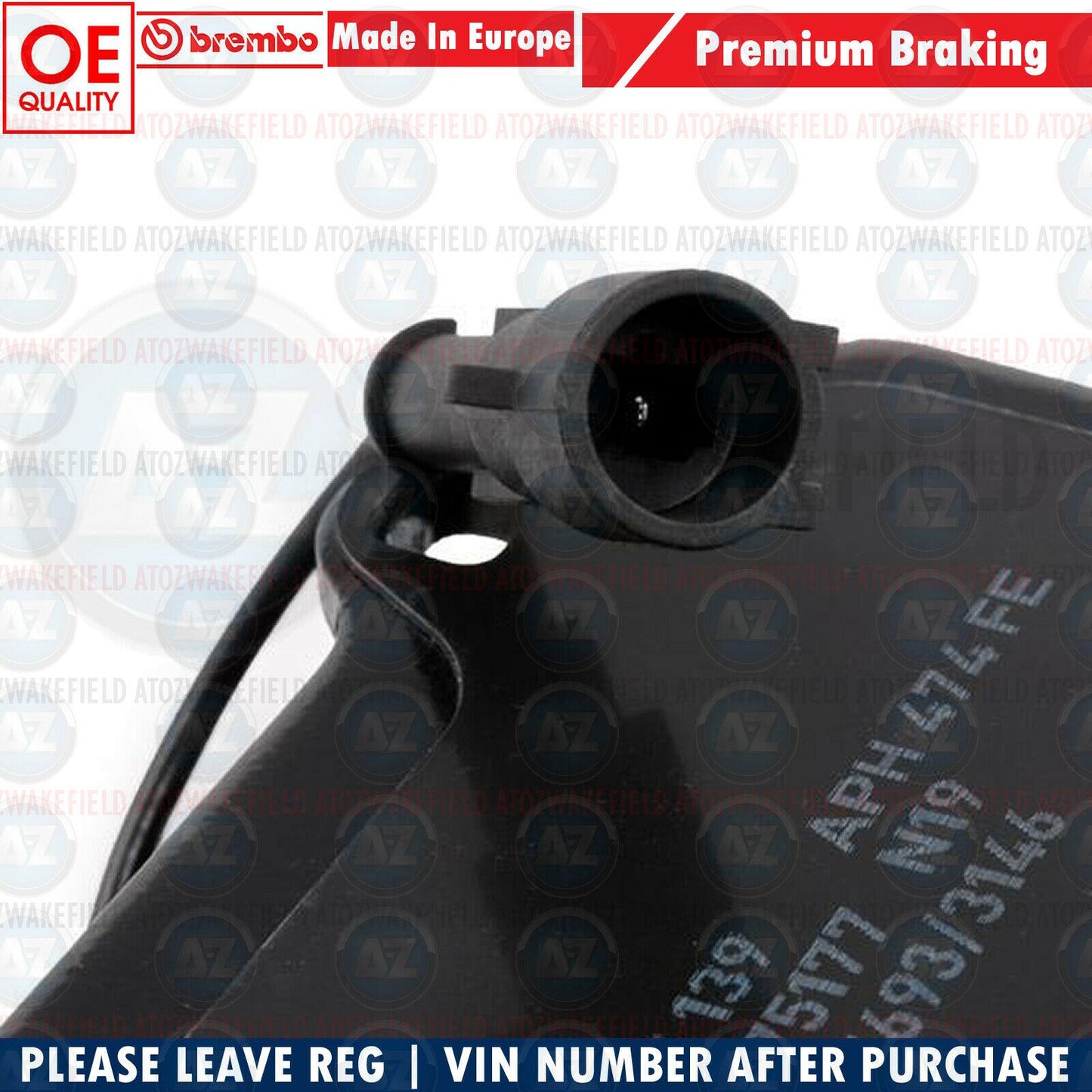 FOR FIAT 500 1.4 ABARTH 2008- FRONT GENUINE BREMBO BRAKE PADS + WEAR SENSOR WIRE
