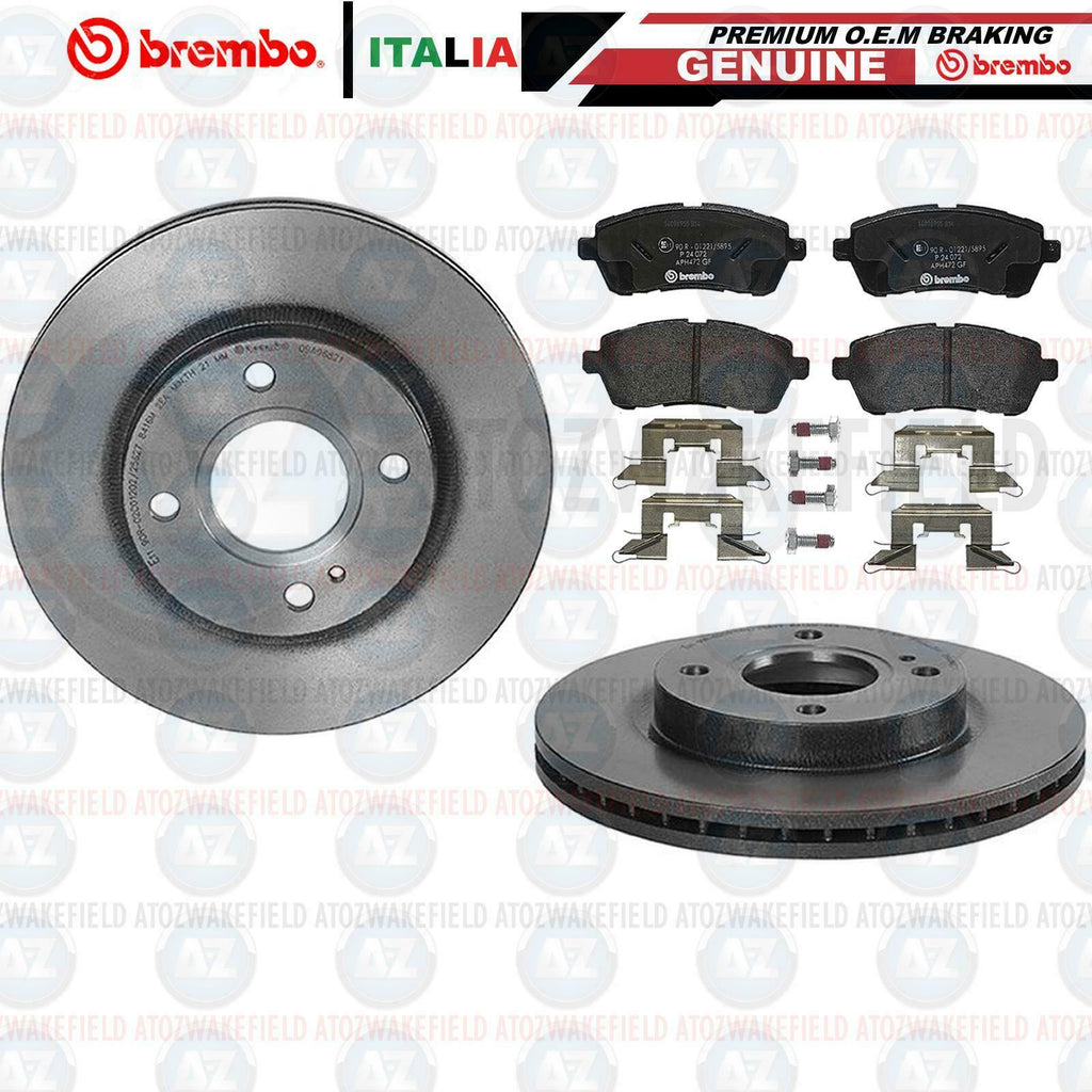 FOR FORD FIESTA MK7 2008- FRONT GENUINE BREMBO BRAKE DISCS PADS SET 258mm