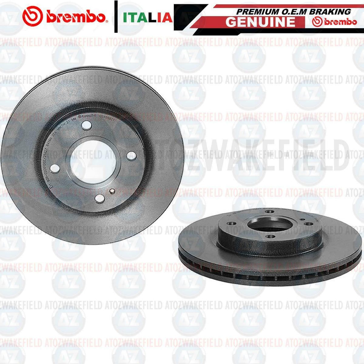 FOR FORD FIESTA MK7 2008- FRONT GENUINE BREMBO BRAKE DISCS PADS SET 258mm
