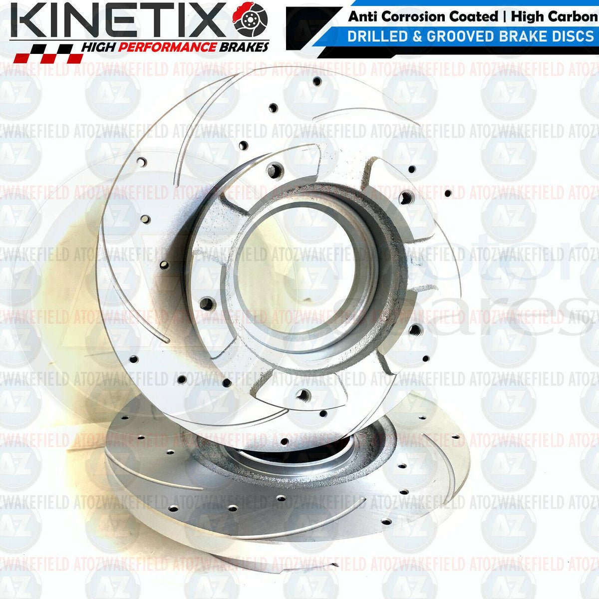 FOR FORD TRANSIT CUSTOM 2.0 TDCi REAR DRILLED GROOVED BRAKE DISCS PADS 288mm