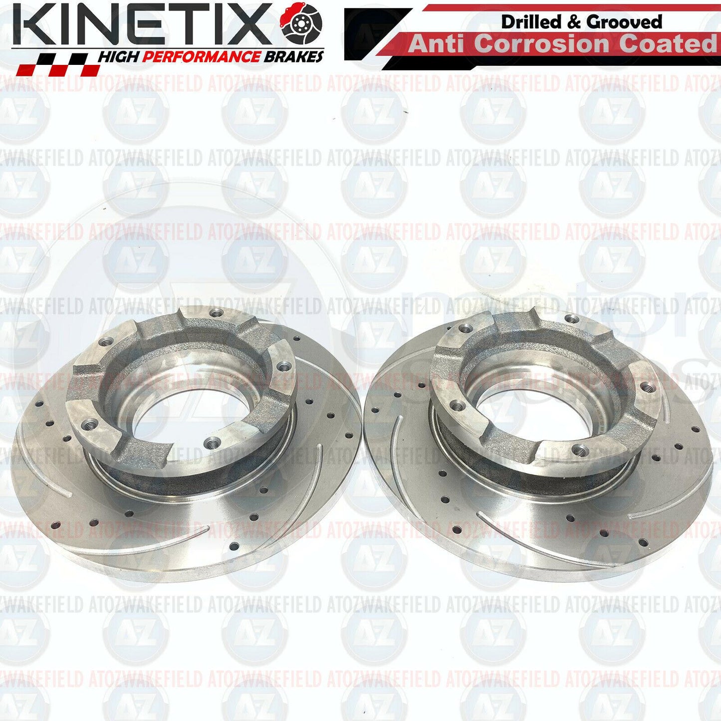 FOR FORD TRANSIT CUSTOM 2.2 TDCi REAR DRILLED GROOVED BRAKE DISCS PADS 308mm