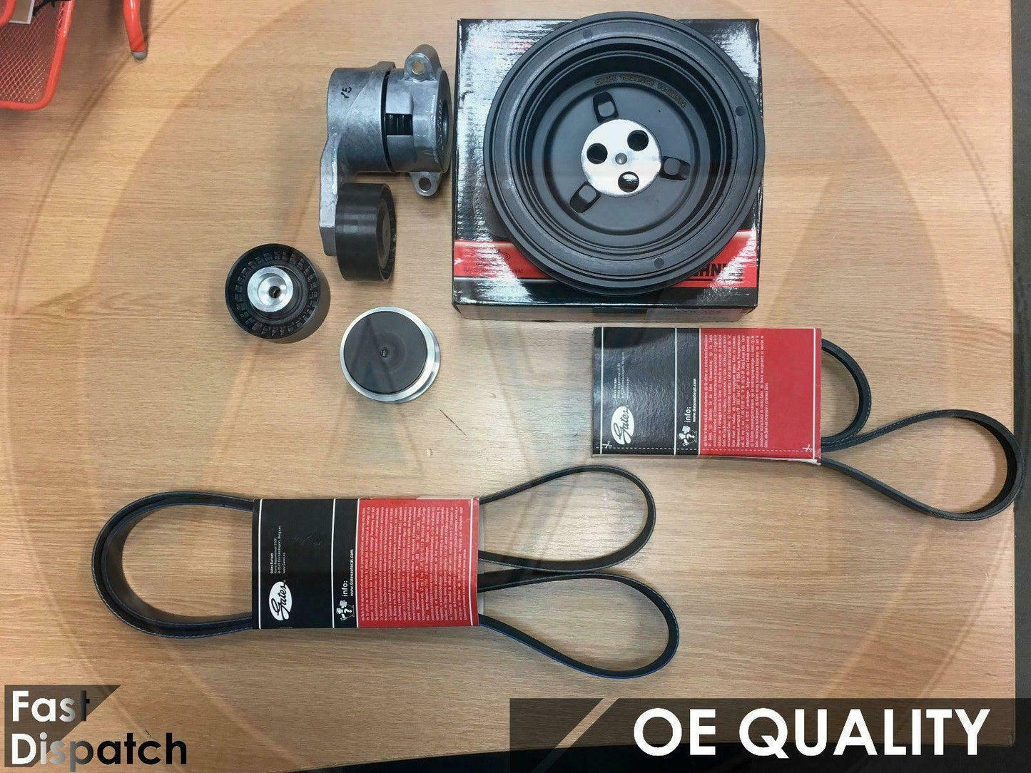 FOR CITROEN RELAY 2.2 HDi CRANKSHAFT PULLEY DRIVE BELT TENSIONERS KIT SET