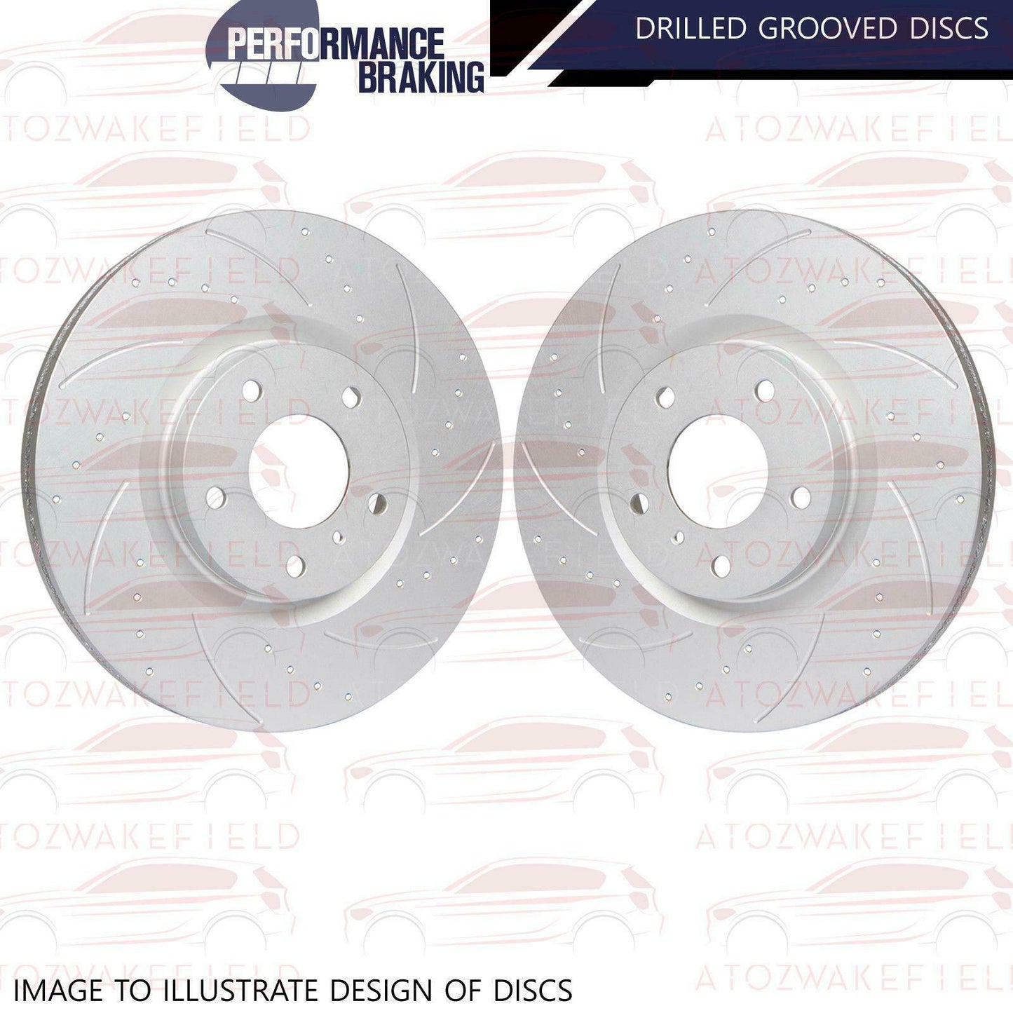 FOR GOLF AUDI TT A3 LEON IBIZA FR DRILLED GROOVED BRAKE DISCS BREMBO PADS 288MM