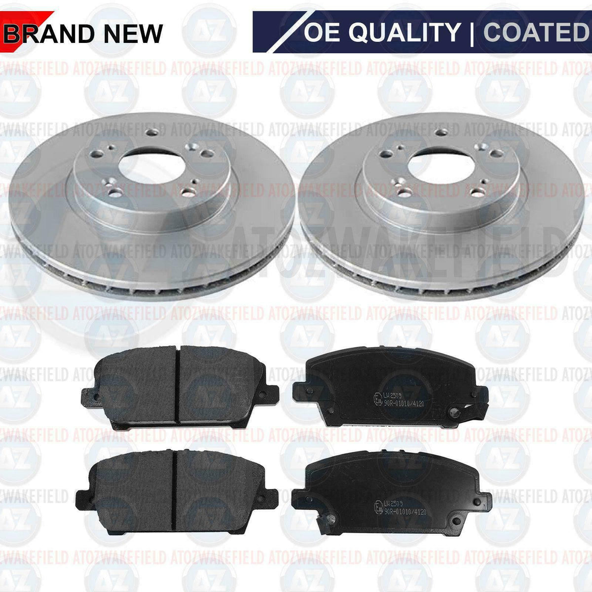 FOR HONDA CIVIC 2.2 CTDi 05- FRONT PREMIUM QUALITY COATED BRAKE DISCS PADS 282mm