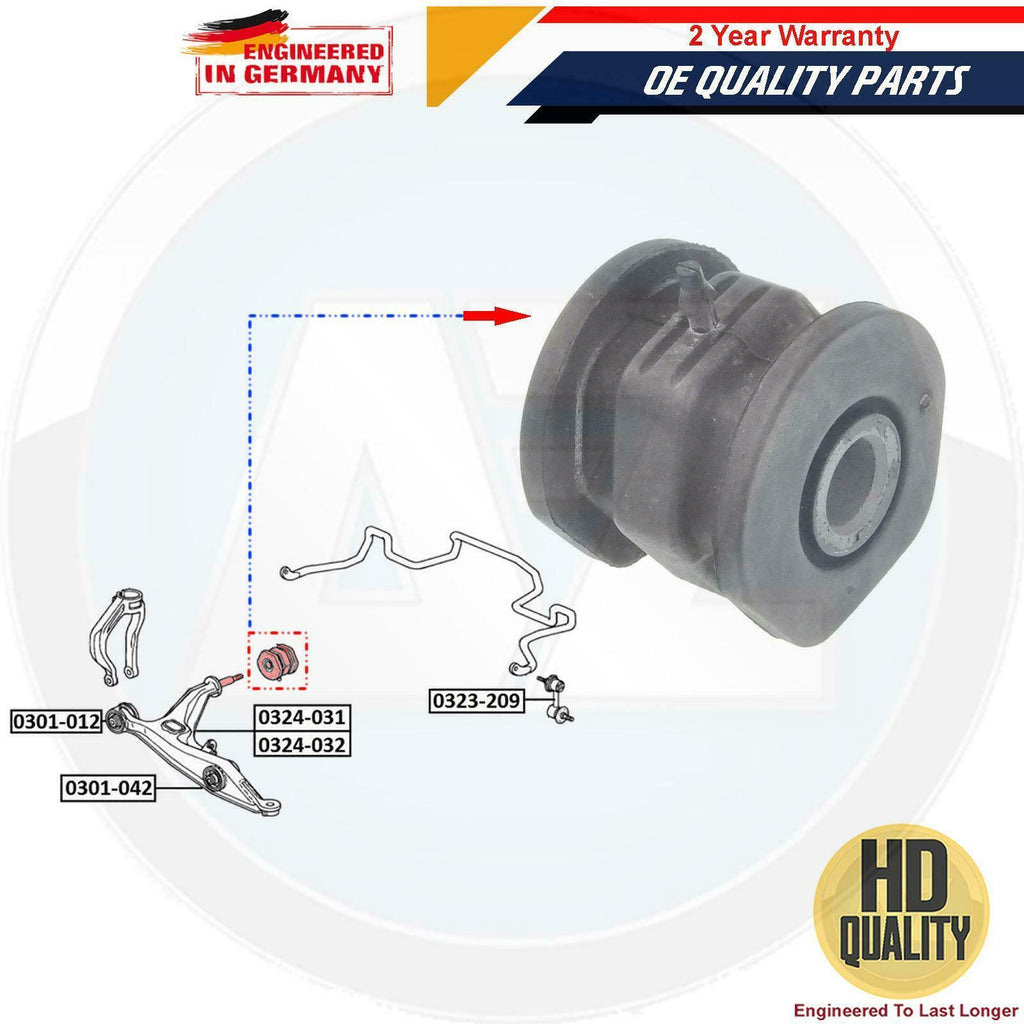 FOR HONDA CIVIC CRV CR-V FRONT LOWER REAR SUSPENSION WISHBONE CONTROL ARM BUSHES