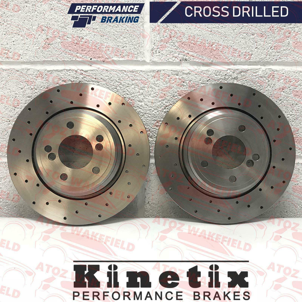 FOR HONDA CIVIC TYPE R FN2 FRONT DRILLED PERFORMANCE BRAKE DISCS PAIR 300mm