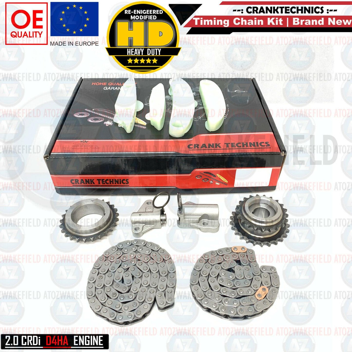 FOR HYUNDAI ix35 SANTA FE TUCSON 2.0 CRDi D4HA DIESEL UPRATED TIMING CHAIN KIT