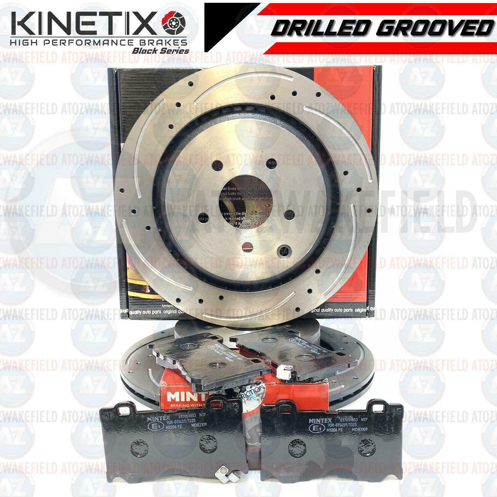 FOR INFINITI Q50 SPORT 3.5 FRONT CROSS DRILLED GROOVED BRAKE DISCS PADS 354mm